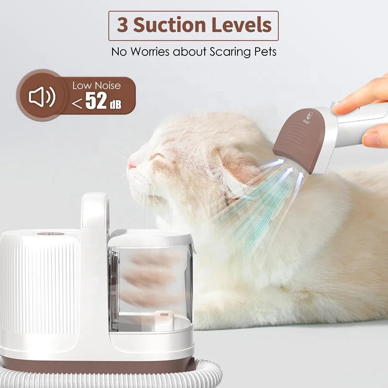 Pet Grooming Vacuum Kit three suction levels low noise 