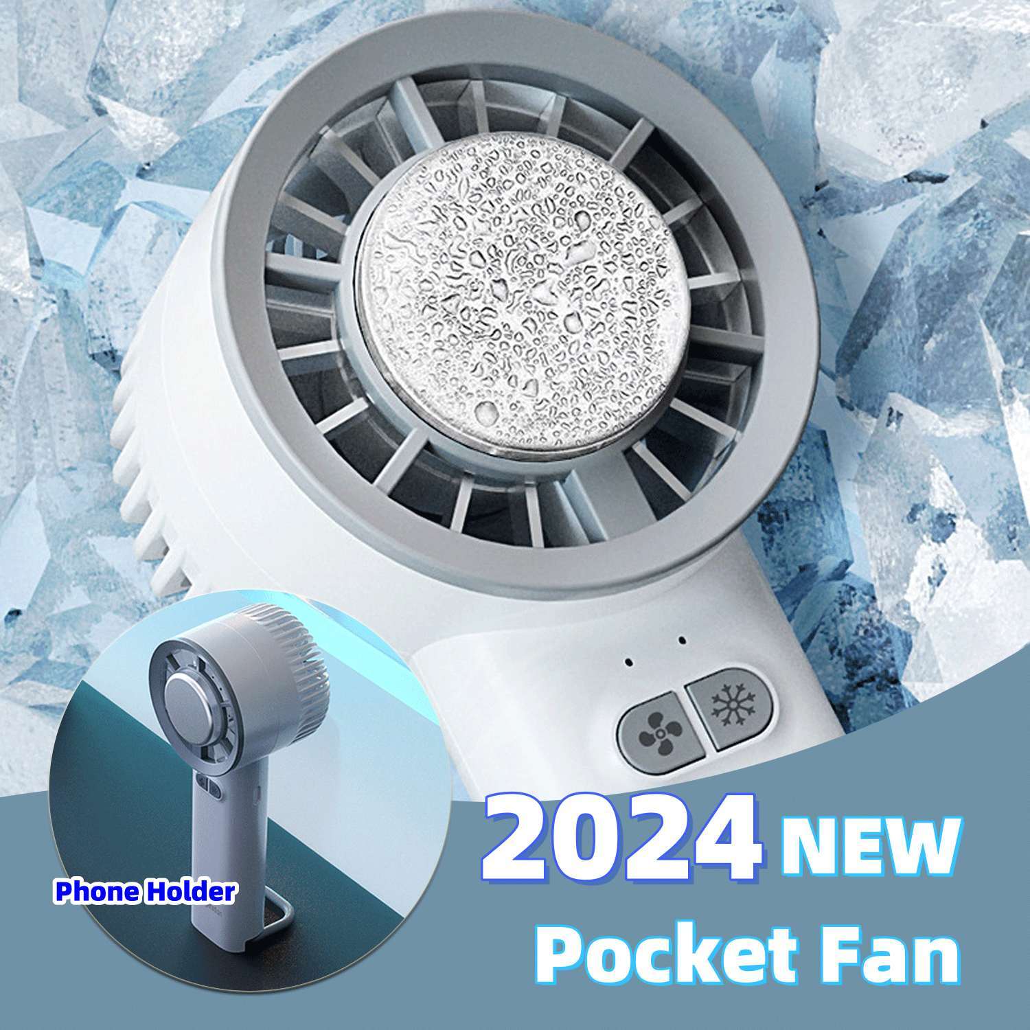 Turbo Ice Cold Fan, handheld high-speed cooling device`