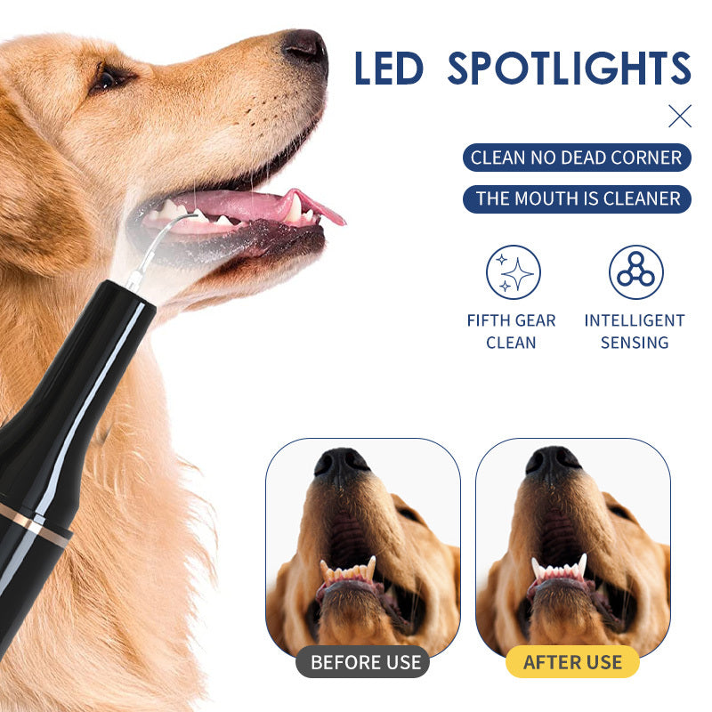 Ultrasonic pet teeth cleaning device with 2 million vibrations per minute