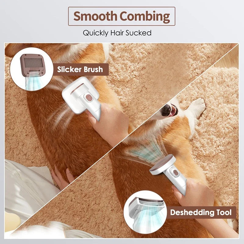 Pet Grooming Vacuum Kit smooth combing 